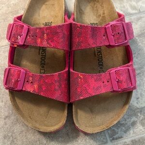 Birkenstock Fuchsia Textured Sandals